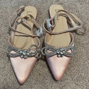 Lulu's Pink Rhinestone Embellished Heels